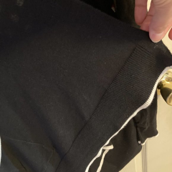 Elle Polka Dot Open Cardigan Size Large Black Red White - Picture 3 of 7